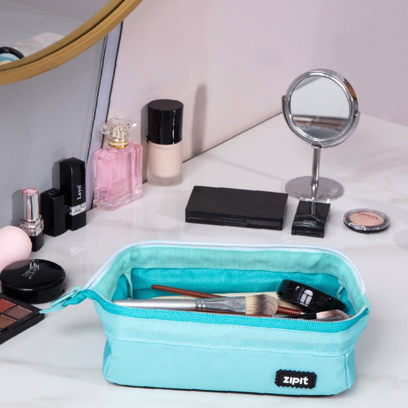 Large Storage Pencil Case and Makeup Bag - Kid Teen Adult Washable Polyester