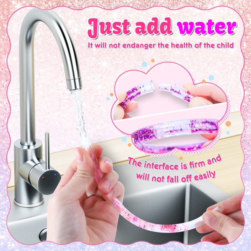 Girls Jewelry Making Kit with Glitter Bracelets - Craft Gift for Ages 5-12