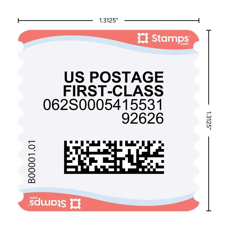 Blank Postage Labels - 800 Self-Adhesive Roll Stamps for USPS Printing