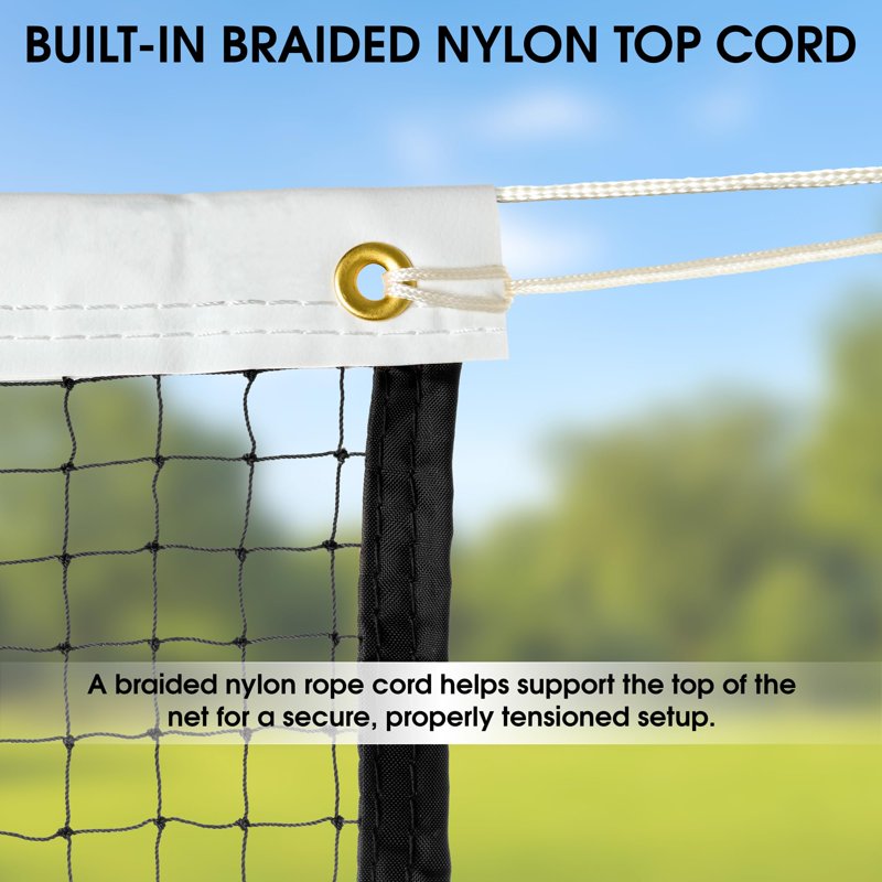 20 Ft Badminton Net for Backyard & Tournament Play - Durable Outdoor & Indoor Use