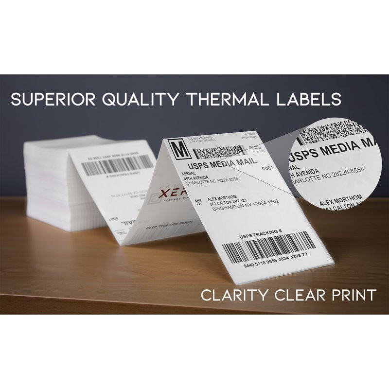 Thermal Shipping Labels 4x6 Fanfold Pack of 2000-4000 Labels for USPS UPS FedEx