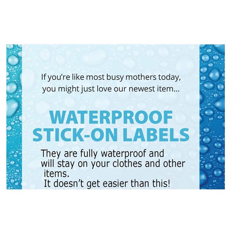 Writable Fabric Labels 96 Pack - Washable, Self-Stick, No-Iron Clothing Tags