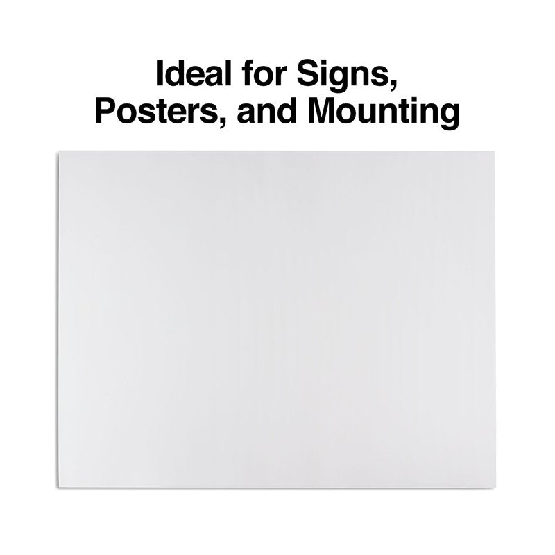 Premium Poster Boards 5-Pack 22 x 28 White - Sturdy Display Boards for Presentations
