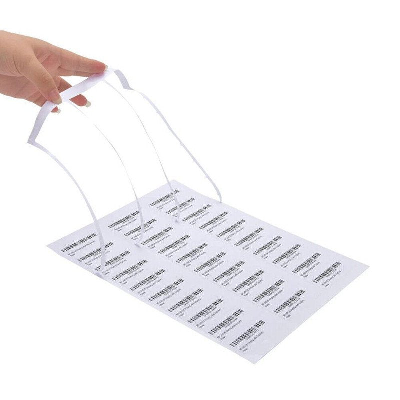 Self-Adhesive Shipping Labels 1 x 2 5/8 Inches - Blank White Laser & Inkjet Stickers, 30 per Sheet, 100+ Variants