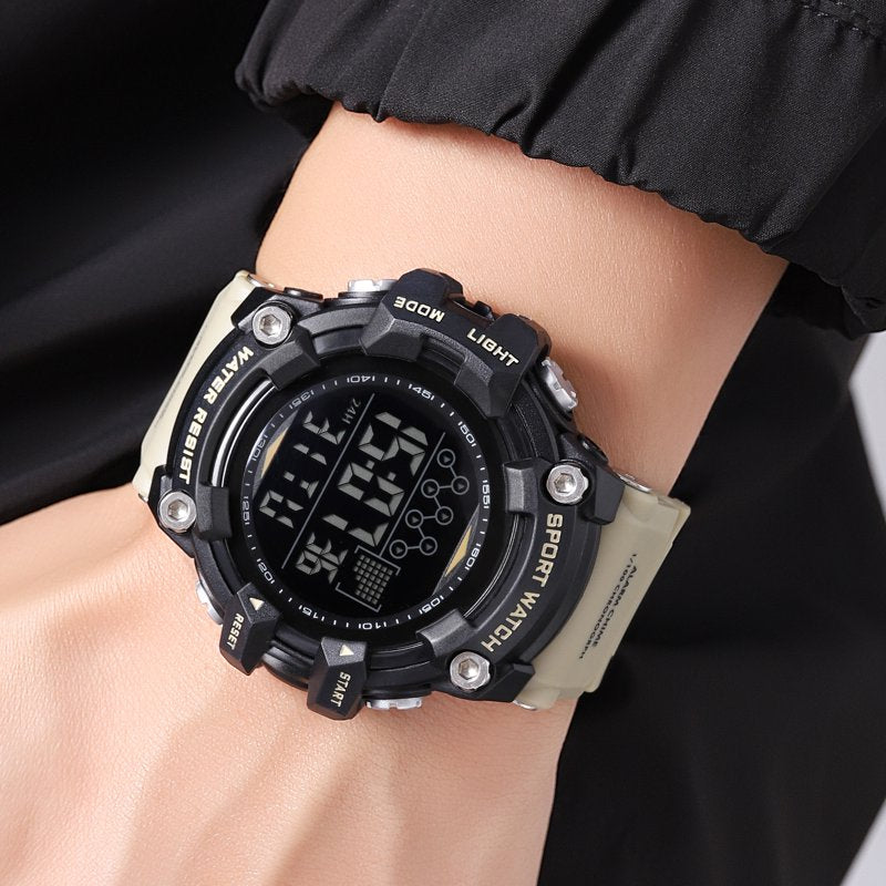 Digital Sports Wristwatch for Men with Water Resistance and Stopwatch