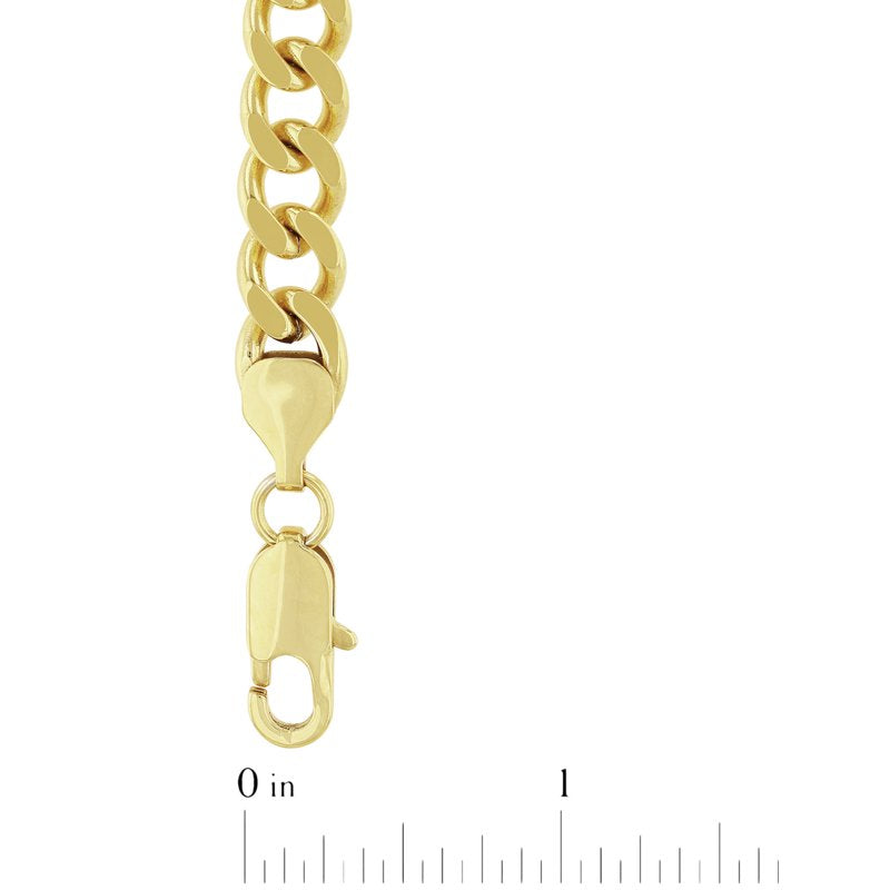 Men's Stainless Steel Yellow Finish Curb Chain - 22 Inch Bold Jewelry