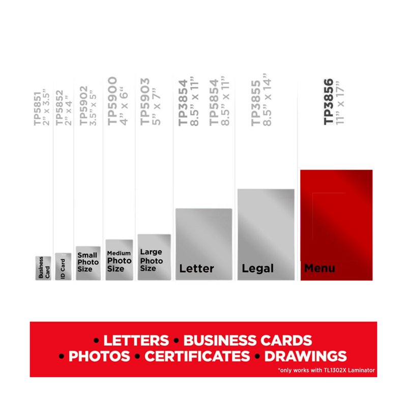 Thermal Laminating Pouches 11.4 x 17.4 Inches, 3 Mil, Pack of 25 Sheets