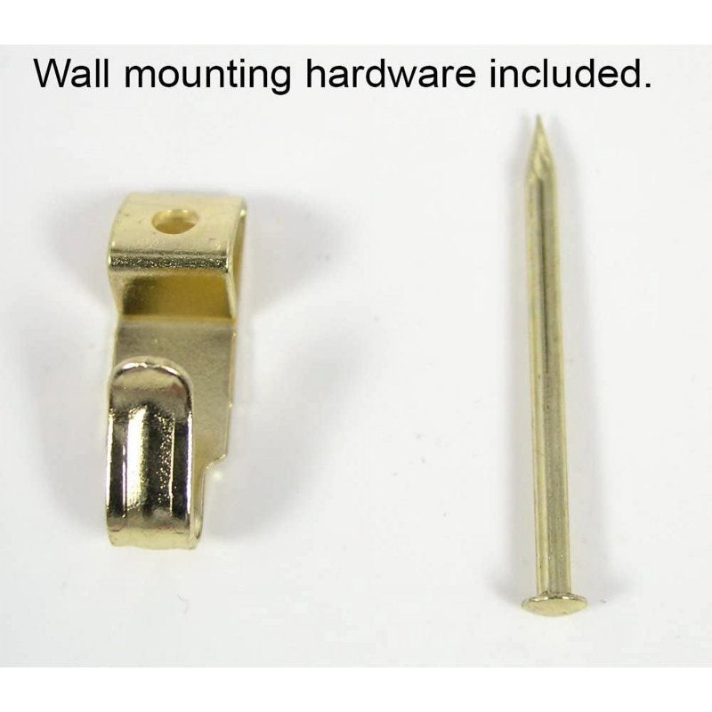 Plate Display Hangers Pack of 3 Spring-Style Brass-Coated Wire with Nails