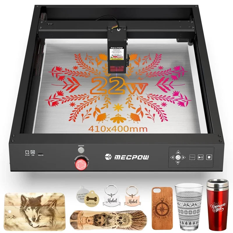 Laser Engraver 22W with Large 16x5.75 Inch Working Area for Wood Metal Acrylic Leather