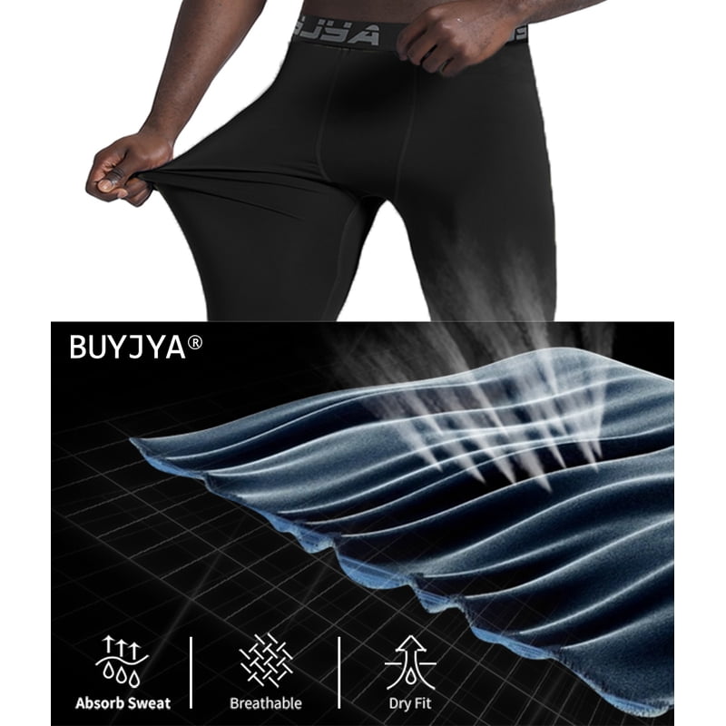 Men's Athletic Leggings Set - Performance Sports Tights for Workout & Running