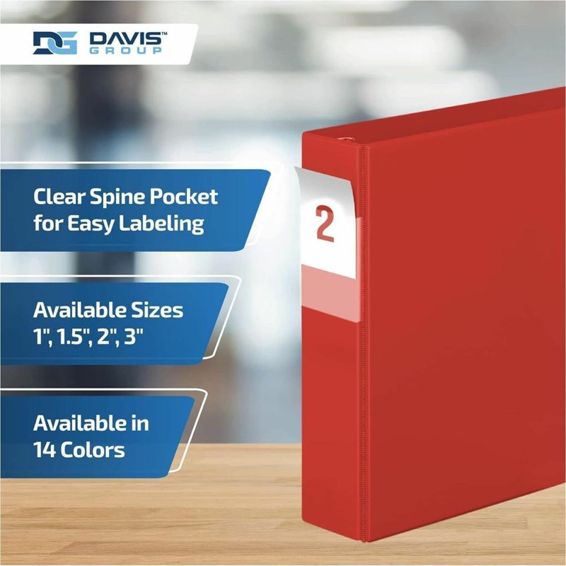 Premium 6-Pack 3-Ring Binders for Office and School Organization