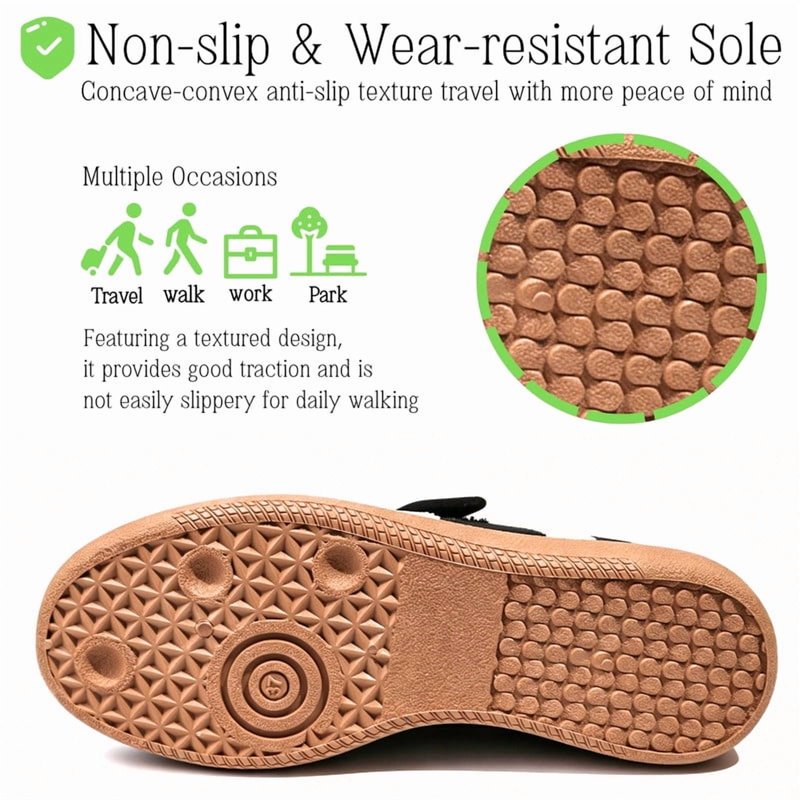 Mary Jane Style Casual Sneakers for Women - Retro Flat Sole Slip-On Shoes