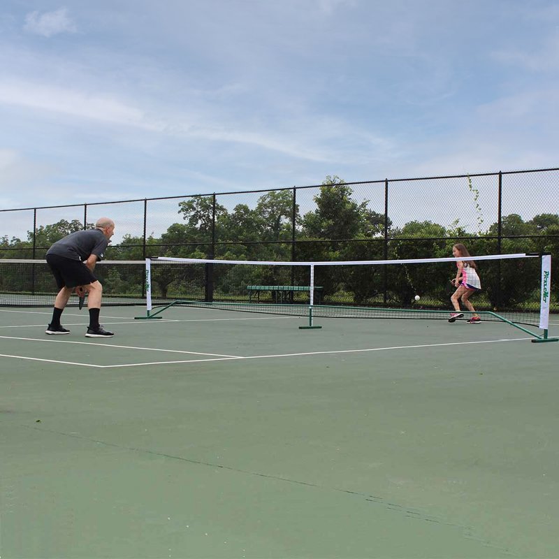 Portable Steel Oval Tube Pickleball Net with Carry Bag - Quick Setup, Official Size