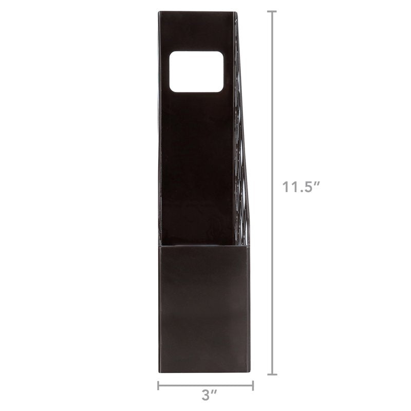 Recycled Magazine File Organizer Black - Office & Home Storage