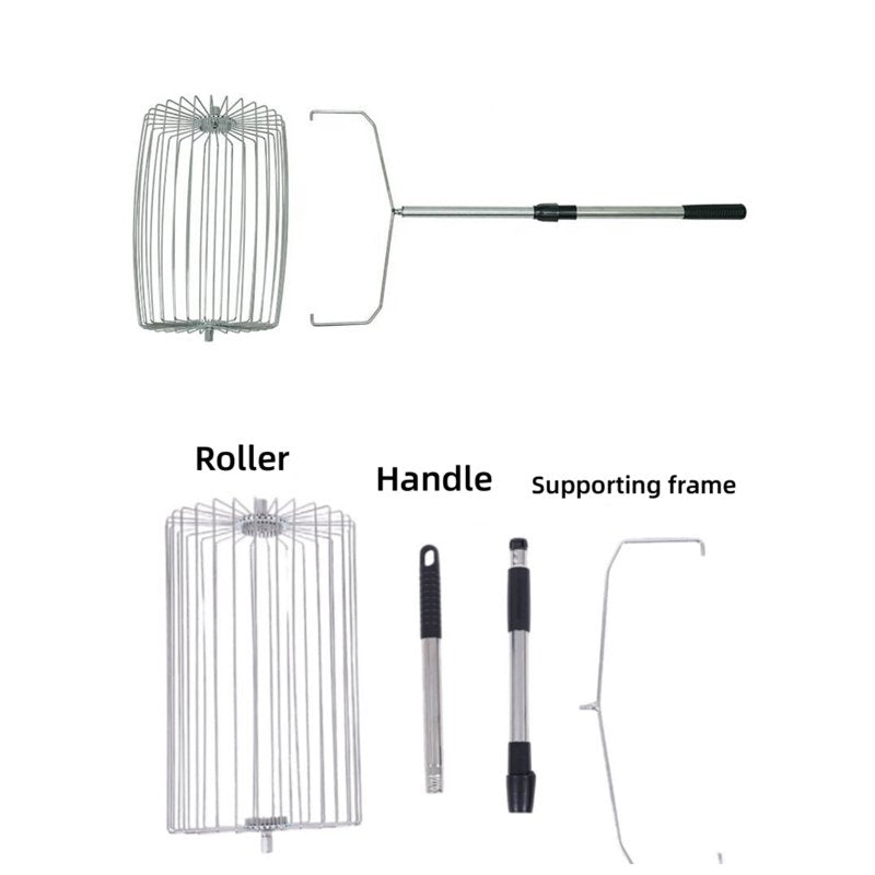 Stainless Steel Ball Picker Roller Retriever – Large-Capacity Tennis & Pickleball Ball Collector