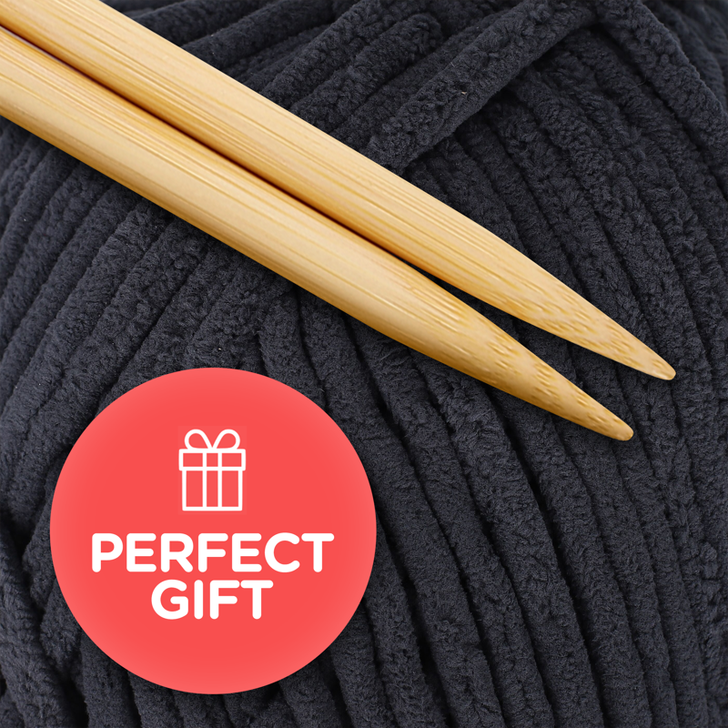 Chunky Yarn Kit for Knitting and Crocheting - Includes 437 yd Thick Yarn Balls, Circular Needles, Crochet Hooks, Measuring Tape, Scissors & Pins