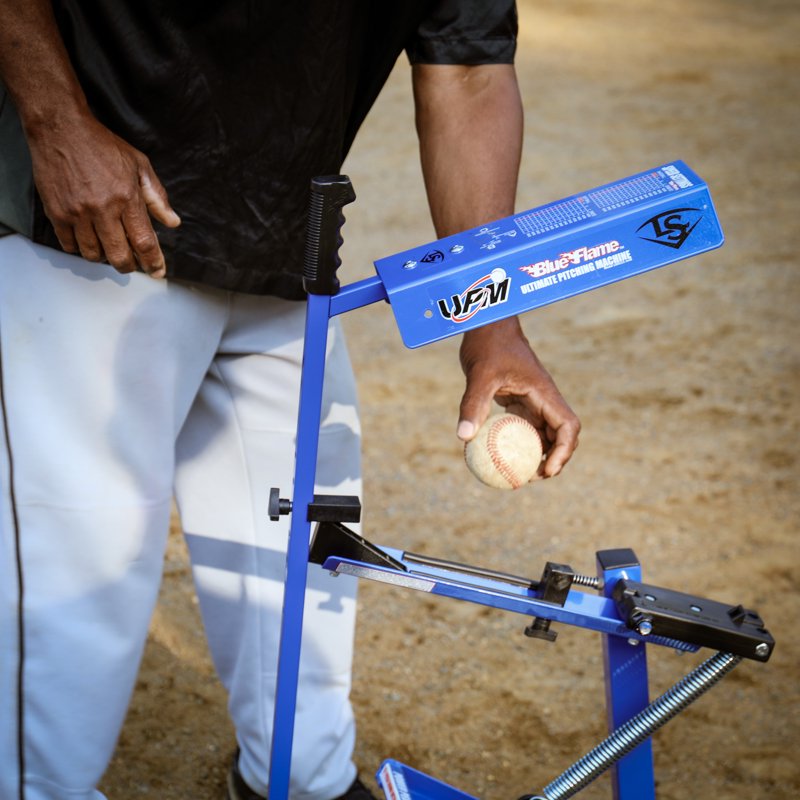 Manual Baseball & Softball Pitching Machine - Throws Up to 60 MPH for Youth & Adult Practice