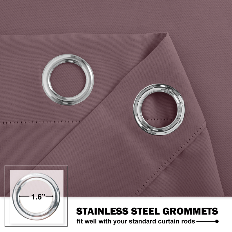 Blackout Insulated Curtains for Small Windows - Energy Efficient Privacy Drapes