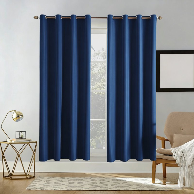 Insulated Blackout Curtains for Windows - Noise & Light Blocker, 59x63in