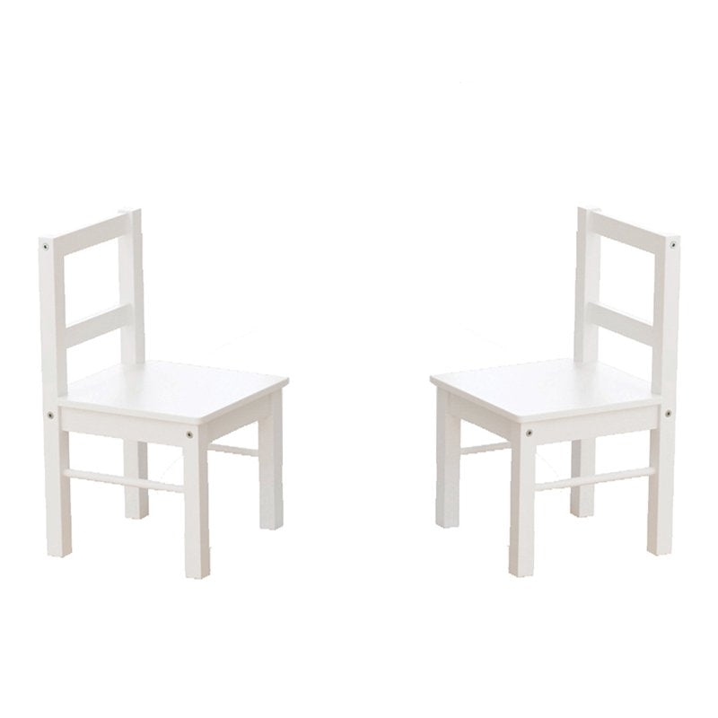 Kids Construction Play Table and Chair Set with Storage - White