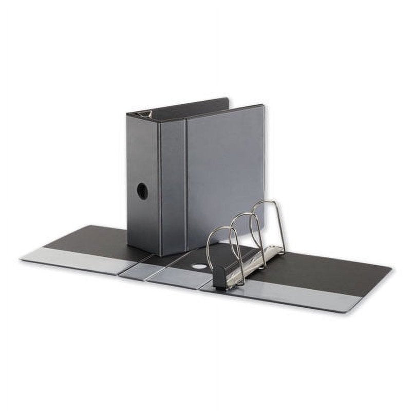 Deluxe 5-Inch Capacity View Binder with D-Rings - Black, 3 Pack