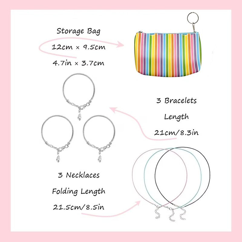 DIY Charm Bracelet Making Kit - 66 Pcs Jewelry Craft Set for Girls