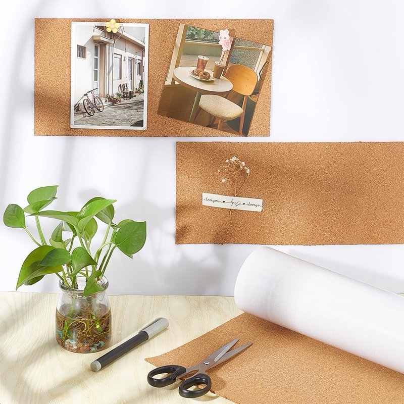 Self-Adhesive Cork Sheet Roll 98.4 x 7.8 Inches for DIY Crafts Wall Decor