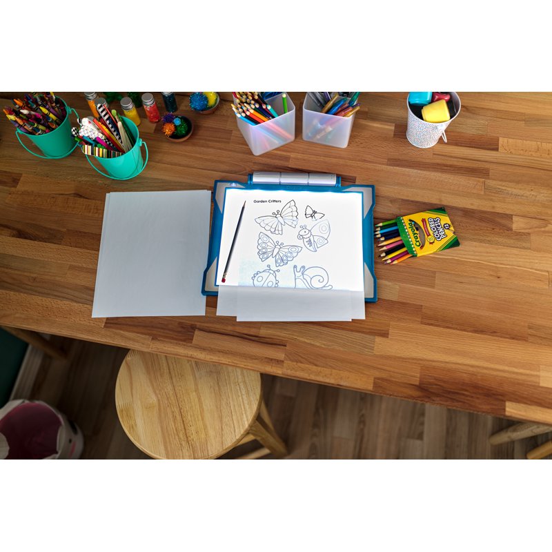 Light Up Tracing Pad for Kids and Artists with Colored Pencils - Blue