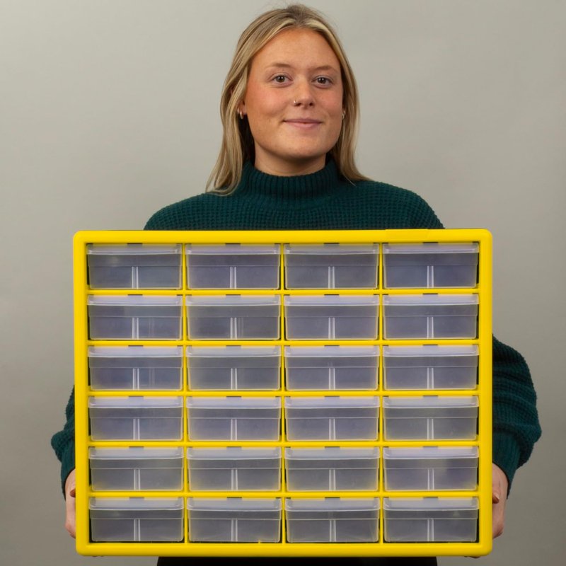 Multi Drawer Plastic Storage Organizer Cabinet for Small Parts and Craft Supplies