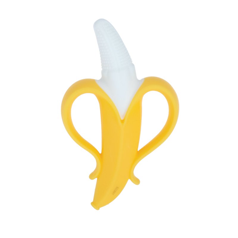 Baby Silicone Banana Massaging Toothbrush for Gums and Teeth