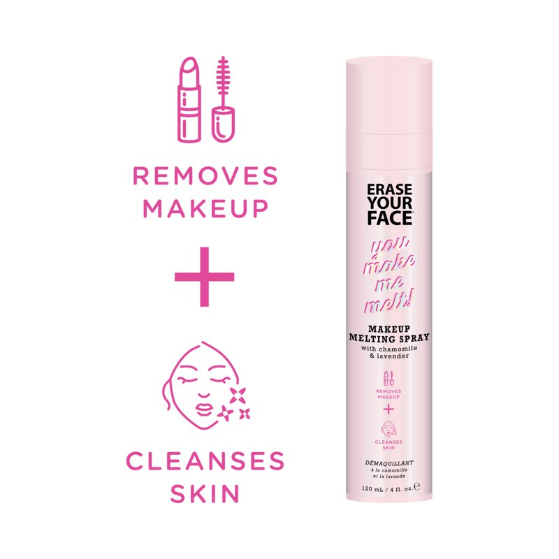 Makeup Remover Spray with Chamomile & Lavender - 4 Pack, 120ml