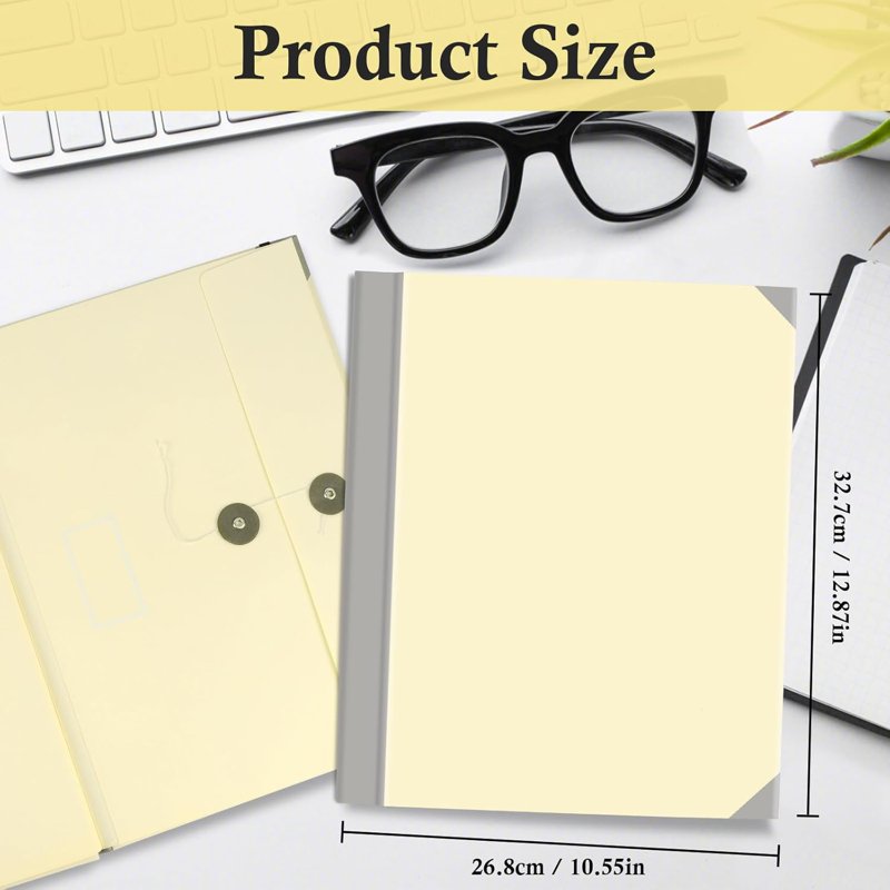 Important Document Organizer with Pockets and Labels - Durable File Folder for Emergency, School & Office