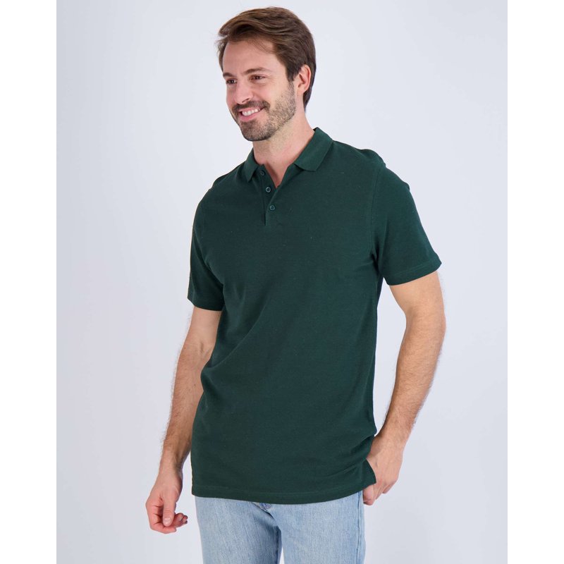 Men's Cotton Pique Polo Shirt - Performance Golf Casual T-Shirt