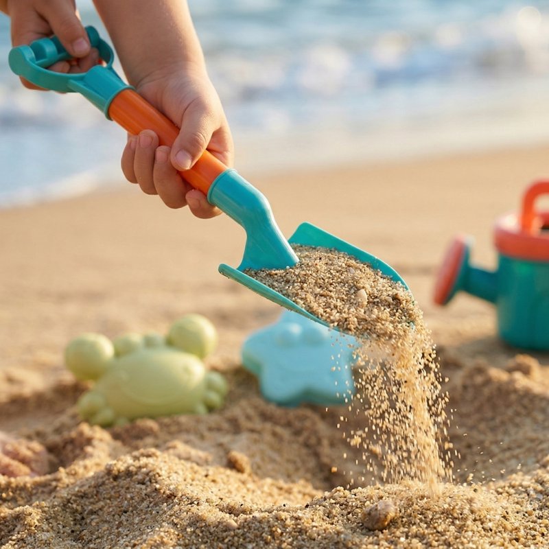 Kids Beach Toys Set - 14-Piece Sandcastle Building & Water Play Kit