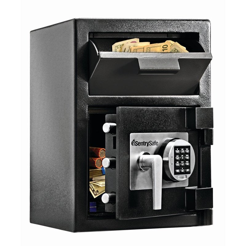 Large Digital Depository Safe 0.94 Cu Ft Black Secure Cash & Document Storage
