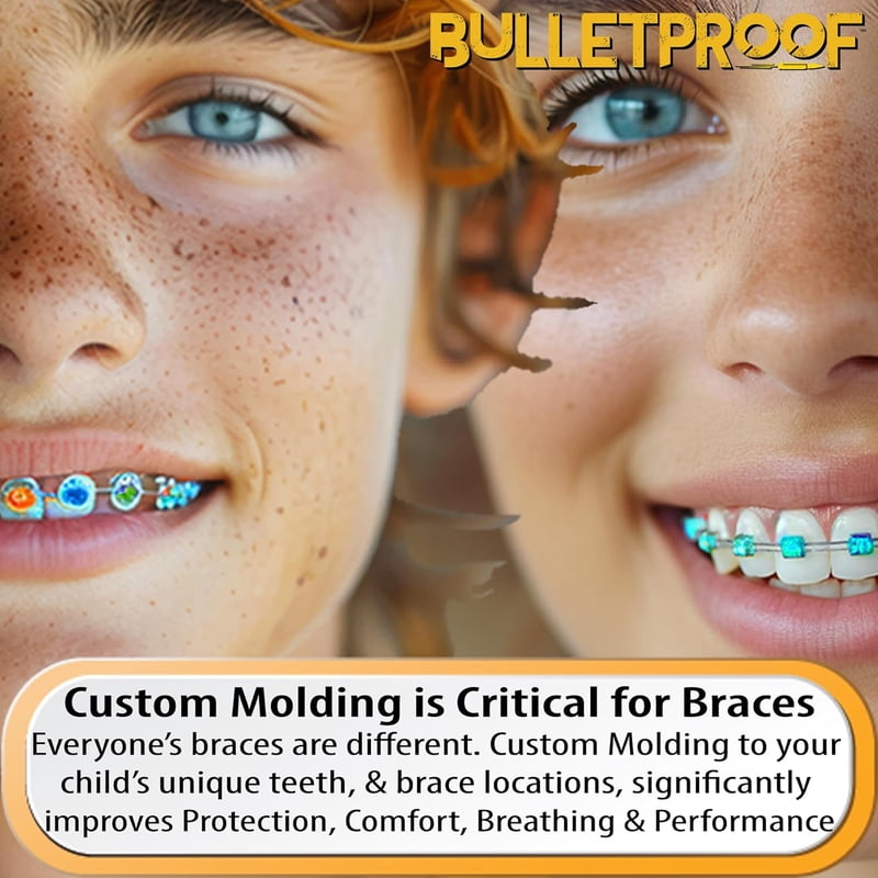 Ultra-Thin Sports Mouthguard for Braces - Breathable, Custom Fit, Impact Protection