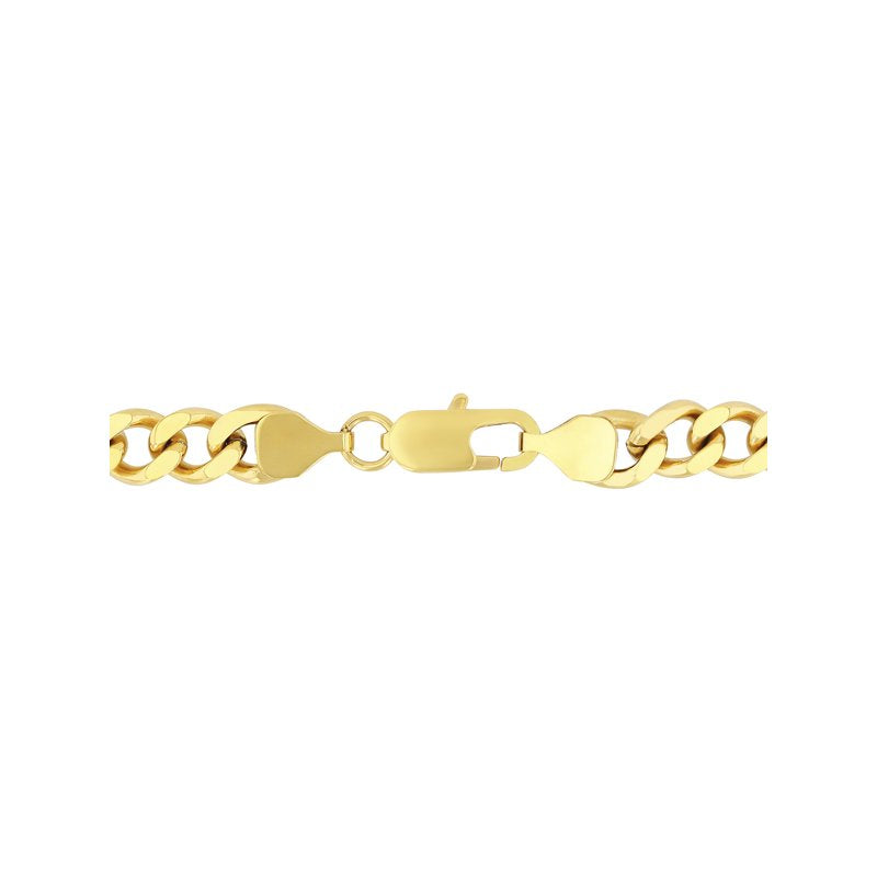 Men's Stainless Steel Yellow Finish Curb Chain - 22 Inch Bold Jewelry