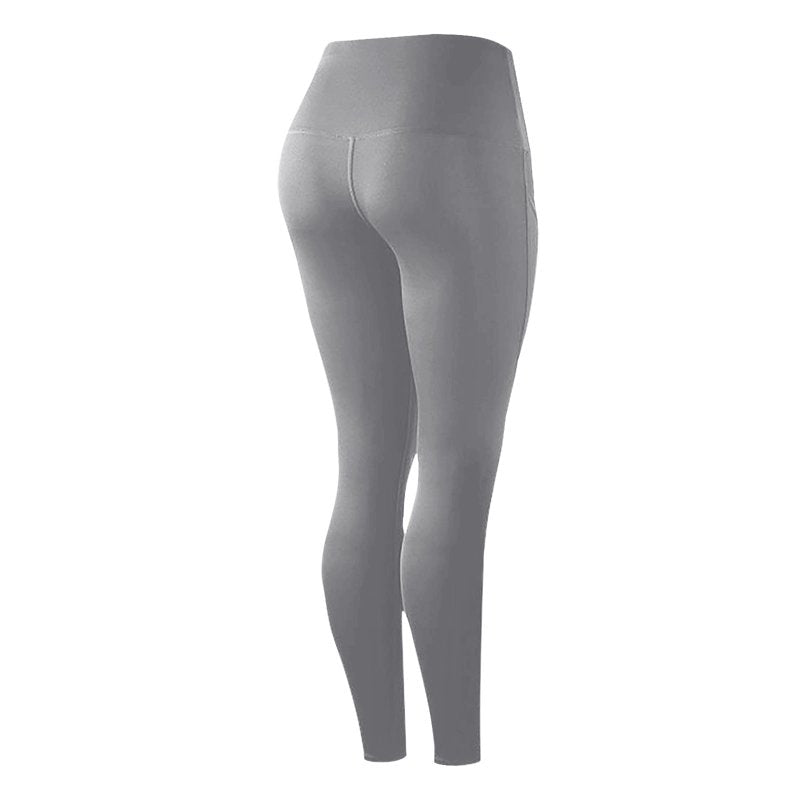 High Waisted Stretch Yoga Leggings with Pockets for Women - Athletic Workout Tights