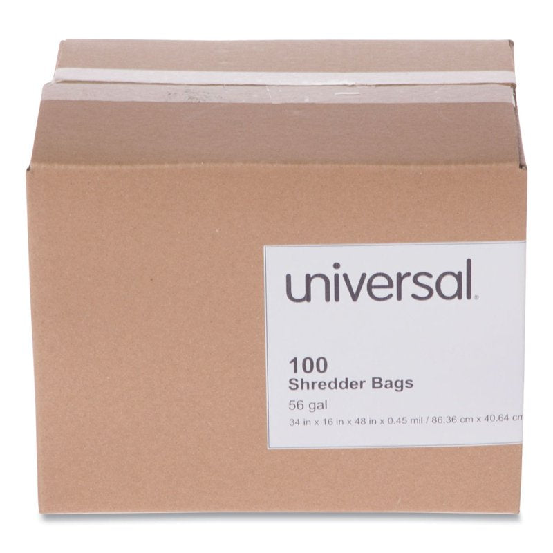 56 Gal Heavy-Duty Garbage Bags for Shredders - 100 Pack