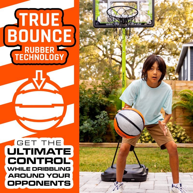 NERF Proshot Official Size Indoor Outdoor Basketball 29.5" with Air Pump