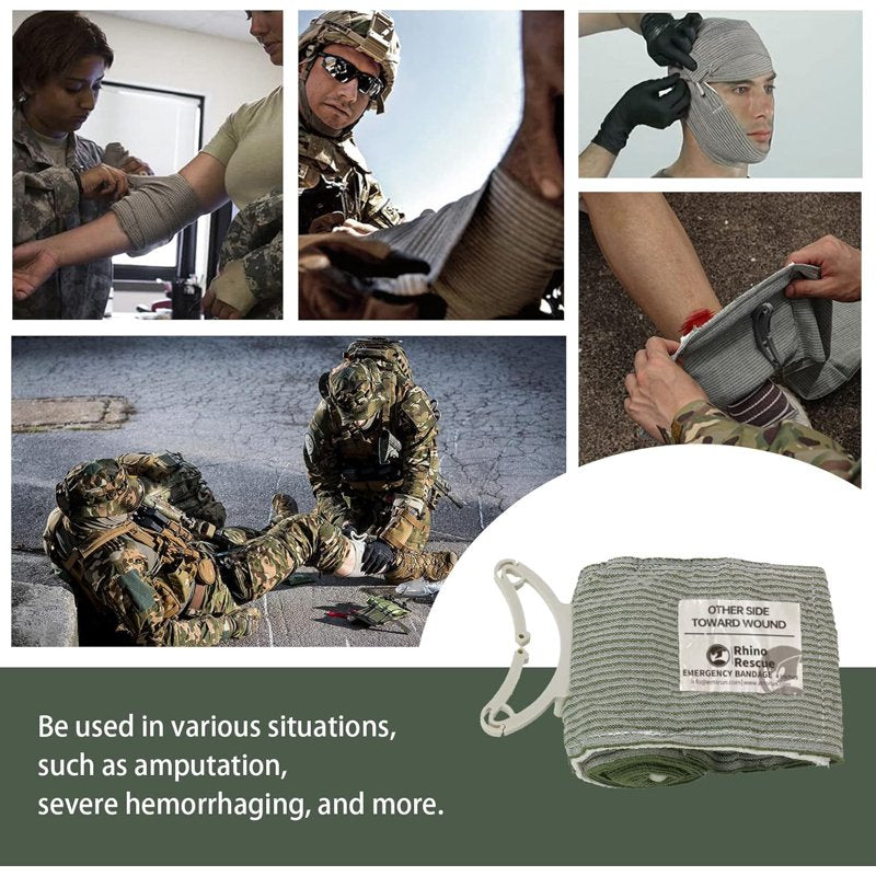 6-Inch Trauma Compression Bandage with Non-Adherent Pad - First Aid Kit Supplies