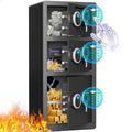 Fireproof Safe with Digital Keypad - 8 Cub Capacity, Dual Alarm & Deposit Slot