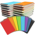 Mini Pocket Spiral Notebooks Set of 24 - 3x5 Inch, Lined, Colorful