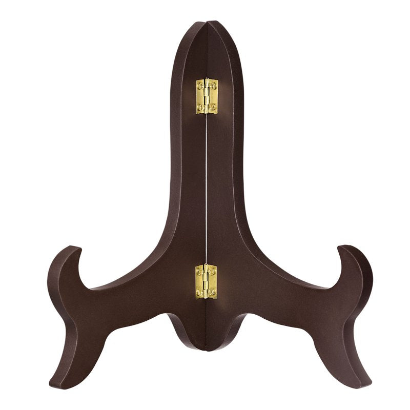 Wooden Easel Plate Holder Display Stand for Photos & Art - Brown, 8 Inch