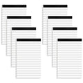 Mini 8 Pack 3x5 Inch Memo Notepads with 30 Lined Sheets - White, College Ruled Refills