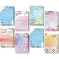 Christian Notepads 8 Pack Inspirational Floral Design Sticky Notes Religious Quotes 4x5.5 Inch