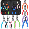 Jewelry Making Pliers Tool Kit - 8 Pieces with Nylon Jaw & Wire Cutters