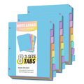 24 Pack Plastic Binder Dividers with Pockets & Tabs for 3 Ring Notebooks