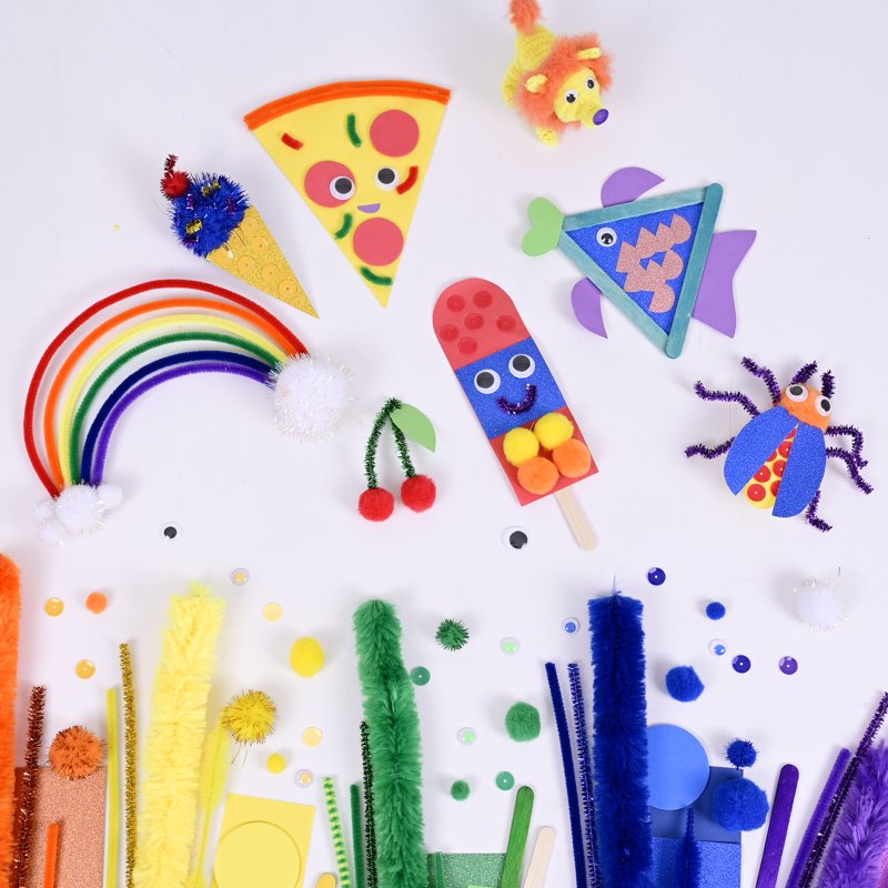 Kids Craft Kit with 700+ Pieces - Art & Craft Supplies for Creative Play