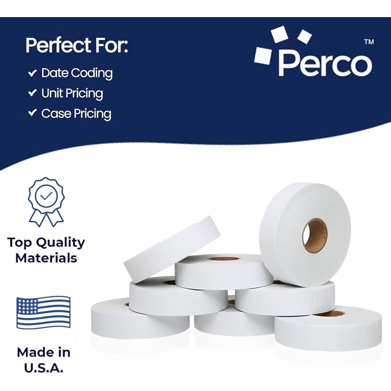 White Freezer Price Labels for Monarch 1131 - 20,000 Labels, 8 Rolls